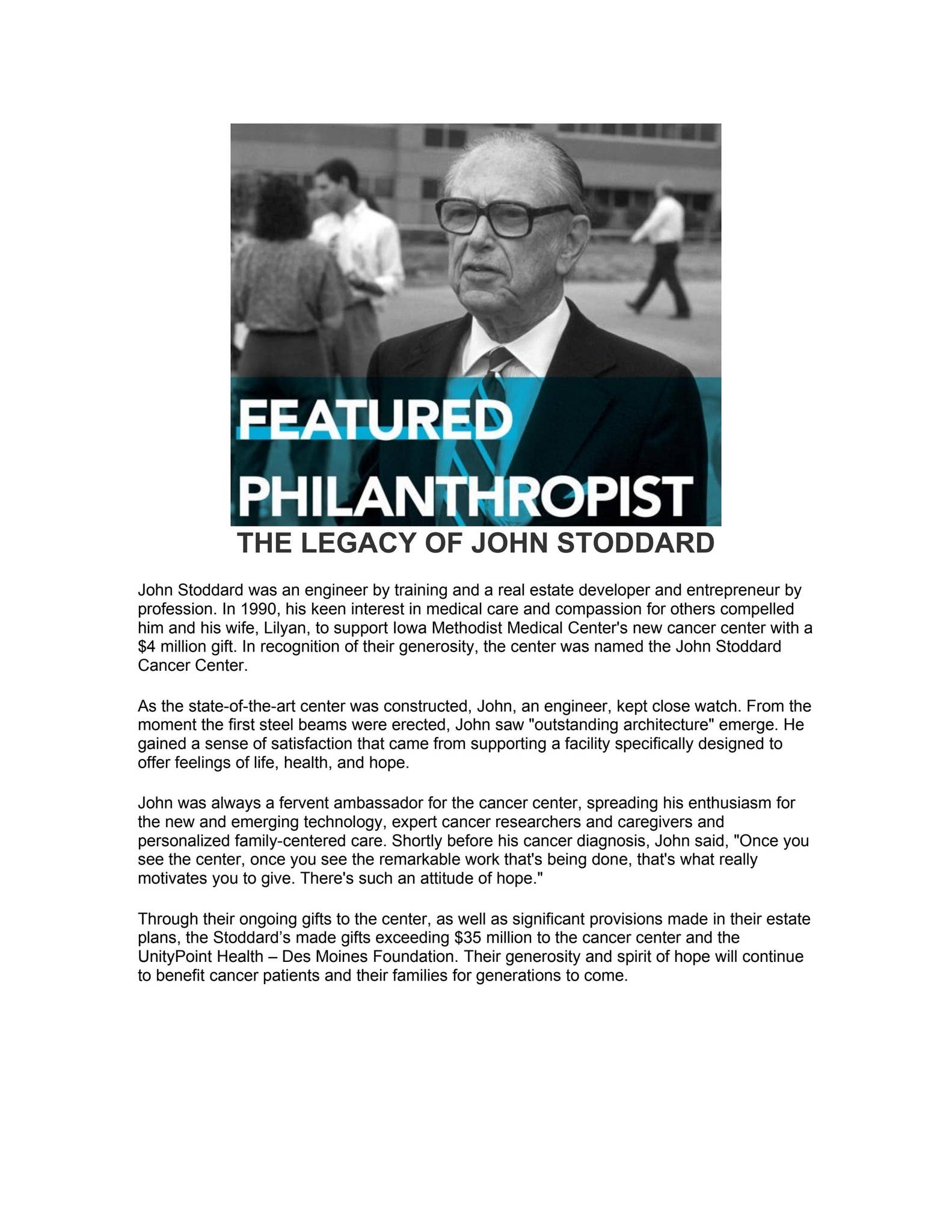 Featured Philanthropist by unitypointdsdmfoundation - Issuu