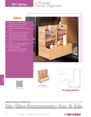 Rev-A-Shelf 家具目录 · 浴室柜 Solutions 第 10 页