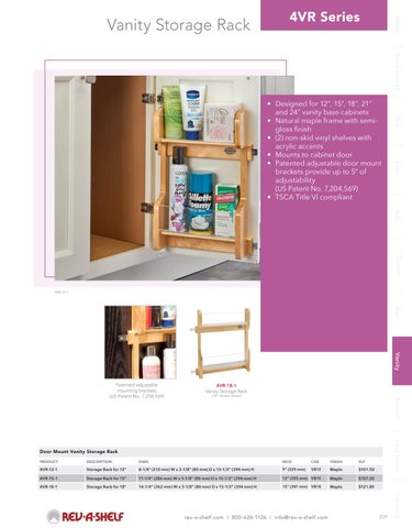 Rev-A-Shelf 家具目录 · 浴室柜 Solutions 第 11 页