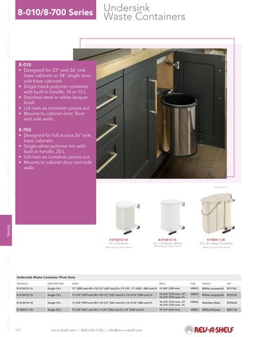 Rev-A-Shelf 家具目录 · 浴室柜 Solutions 第 12 页