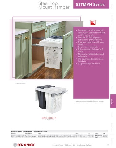 Rev-A-Shelf 家具目录 · 浴室柜 Solutions 第 17 页