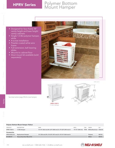 Rev-A-Shelf 家具目录 · 浴室柜 Solutions 第 18 页