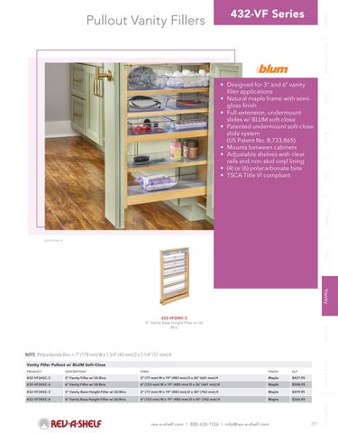 Rev-A-Shelf 家具目录 · 浴室柜 Solutions 第 23 页