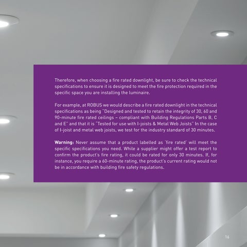 BEX Group 灯饰目录 · The Comprehensive Fire Rated Downlights 指南 第 17 页