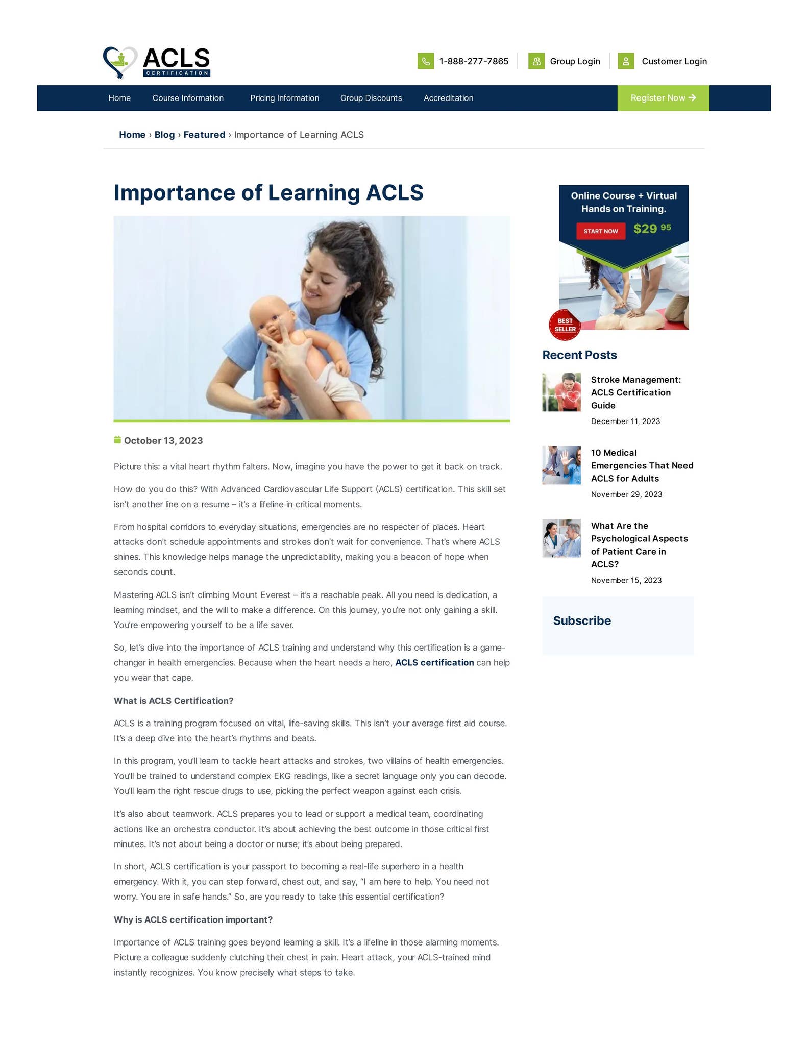 Importance of Learning ACLS for health care providers by aclsnow - Issuu