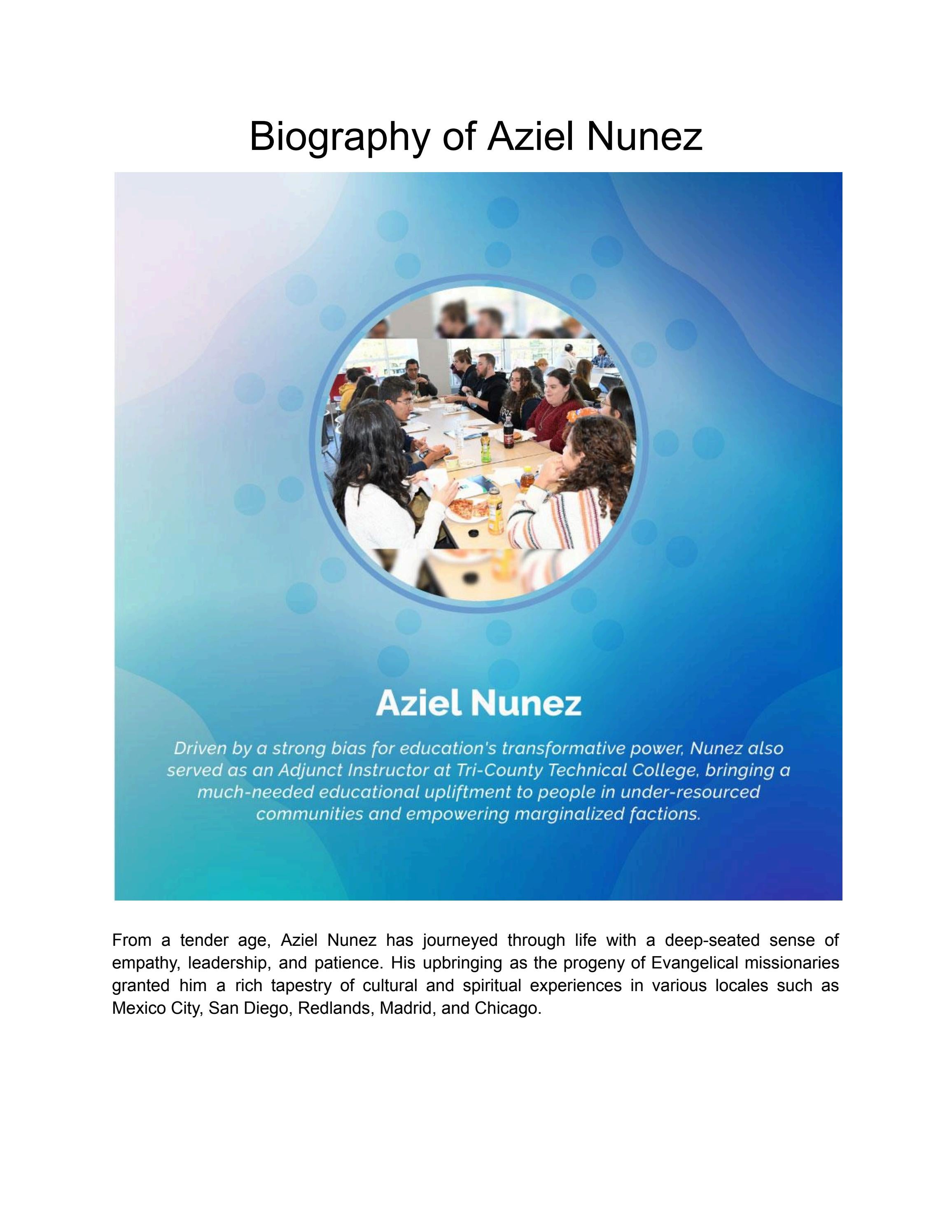 Biography of Aziel NunezAziel Nunez by Aziel Nunez - Issuu