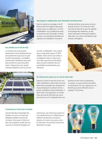 Sonepar Suisse 灯饰目录 · Sonepar I CSR-Report 2023 ( 法文 ) 第 13 页