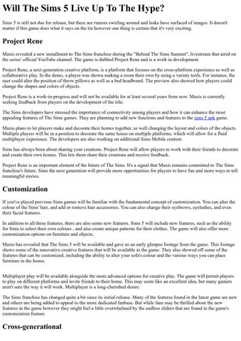 The 10 Scariest Things About The Sims 5 Ios