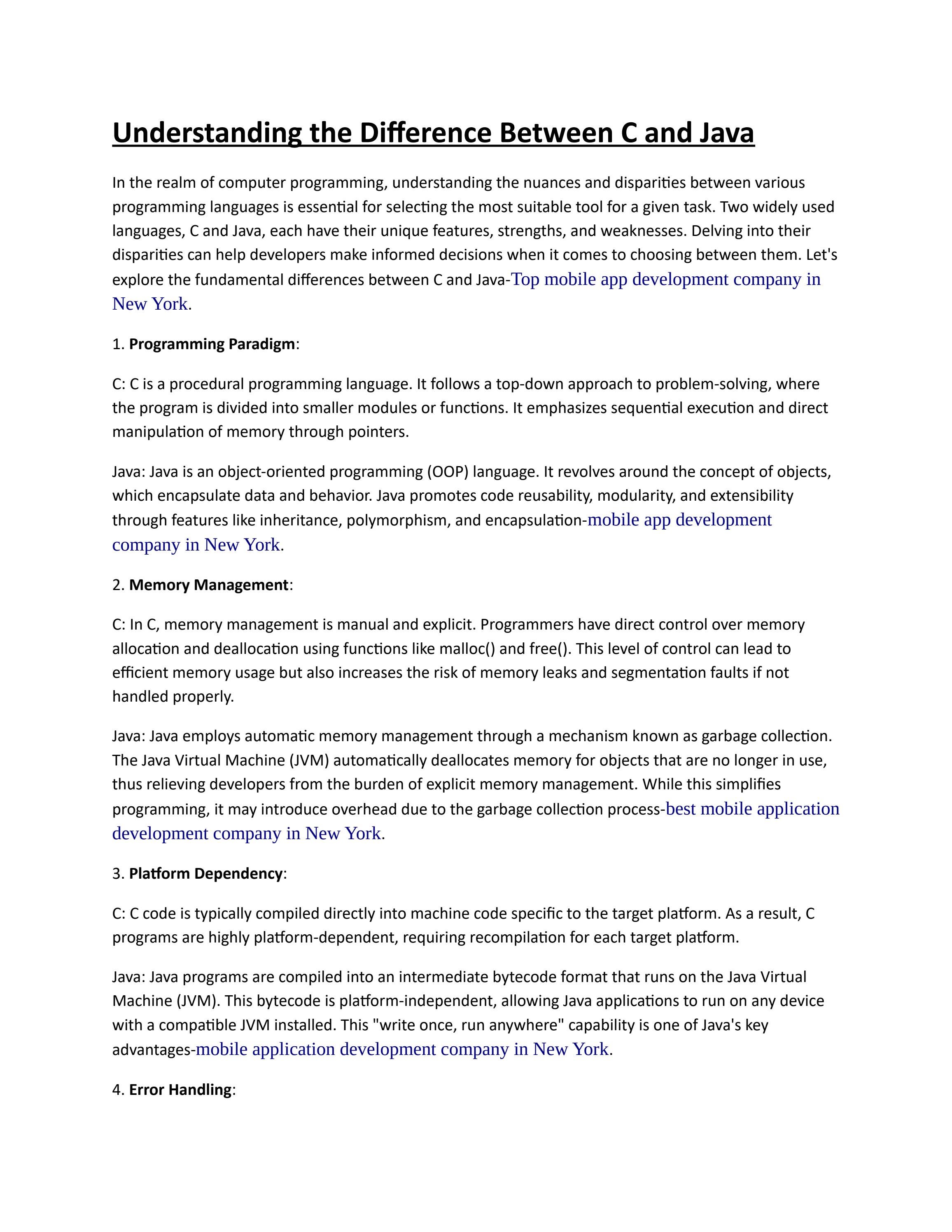 Understanding the Difference Between C and Java by Abhishek - Issuu