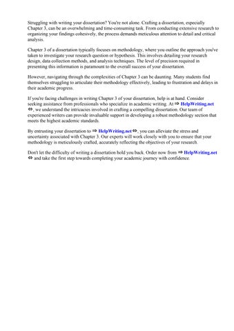 Chapter 3 Dissertation Sample by ProvoJessicaWilliams - Issuu