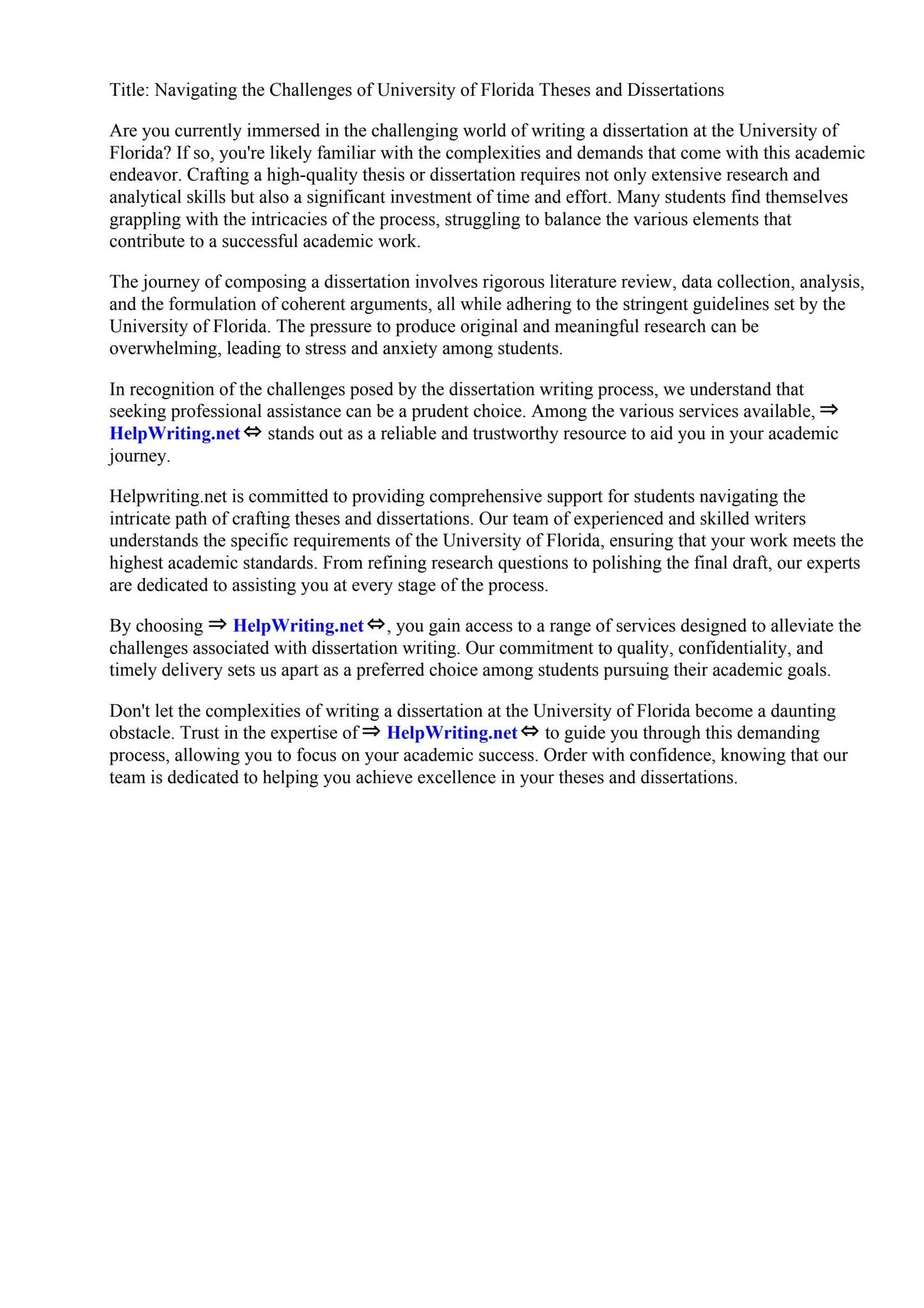 Ufs Dissertation Example University Of Florida Theses And Dissertations by Jennifer Travis - Issuu