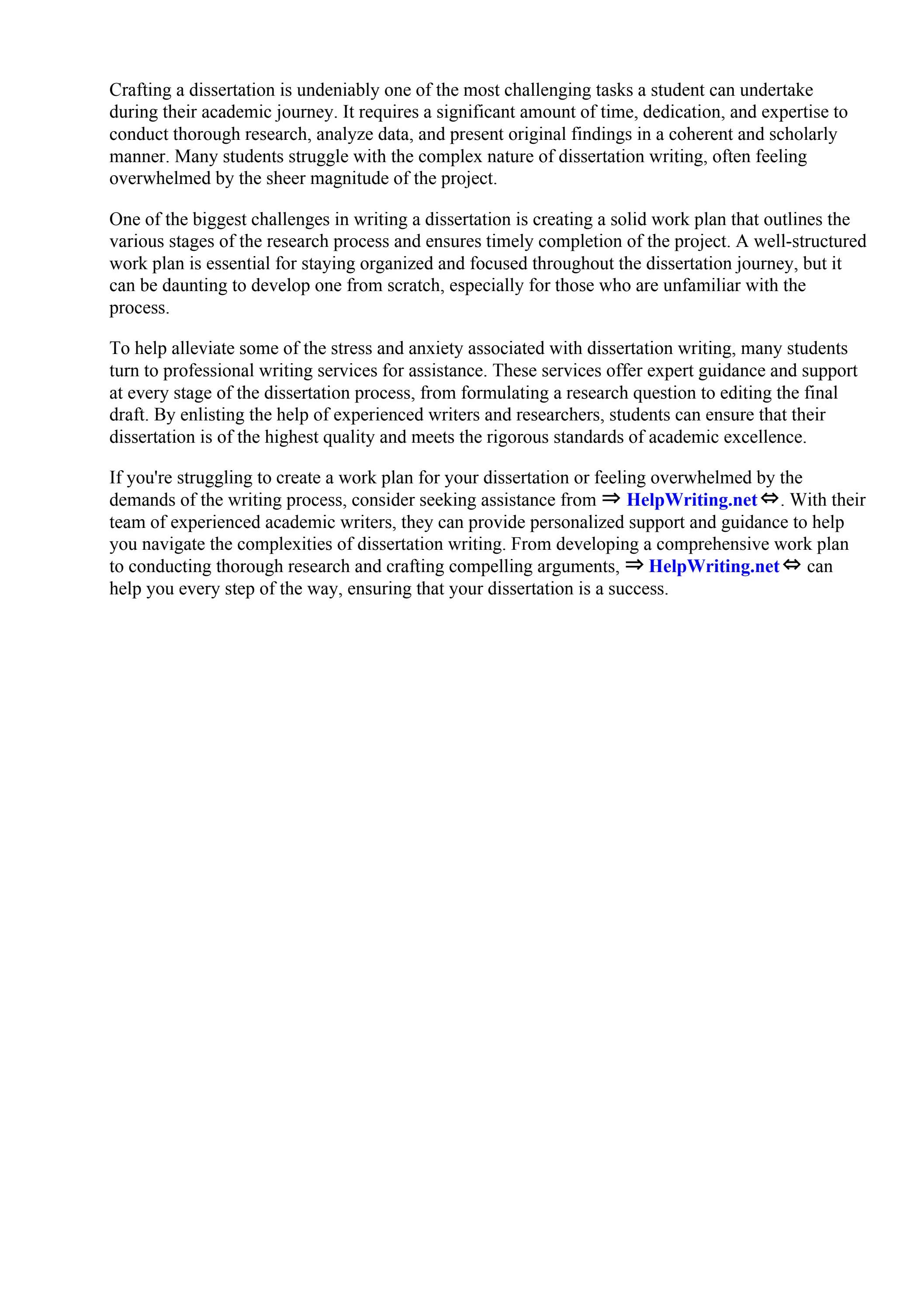 Dissertation Work Plan Example by Amber Mitchell - Issuu