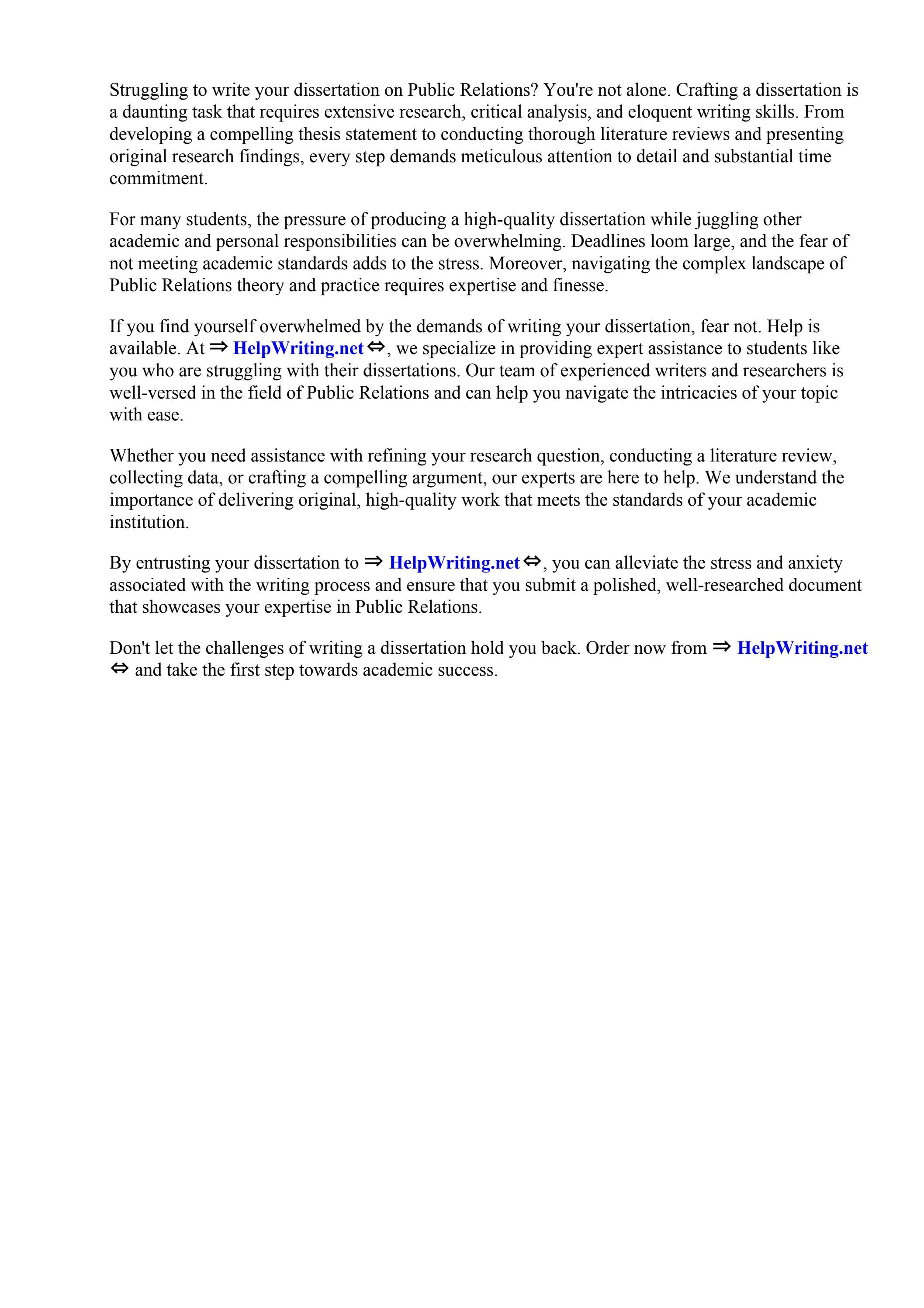 Dissertation Ideas Public Relations by Cynthia Grubbs - Issuu