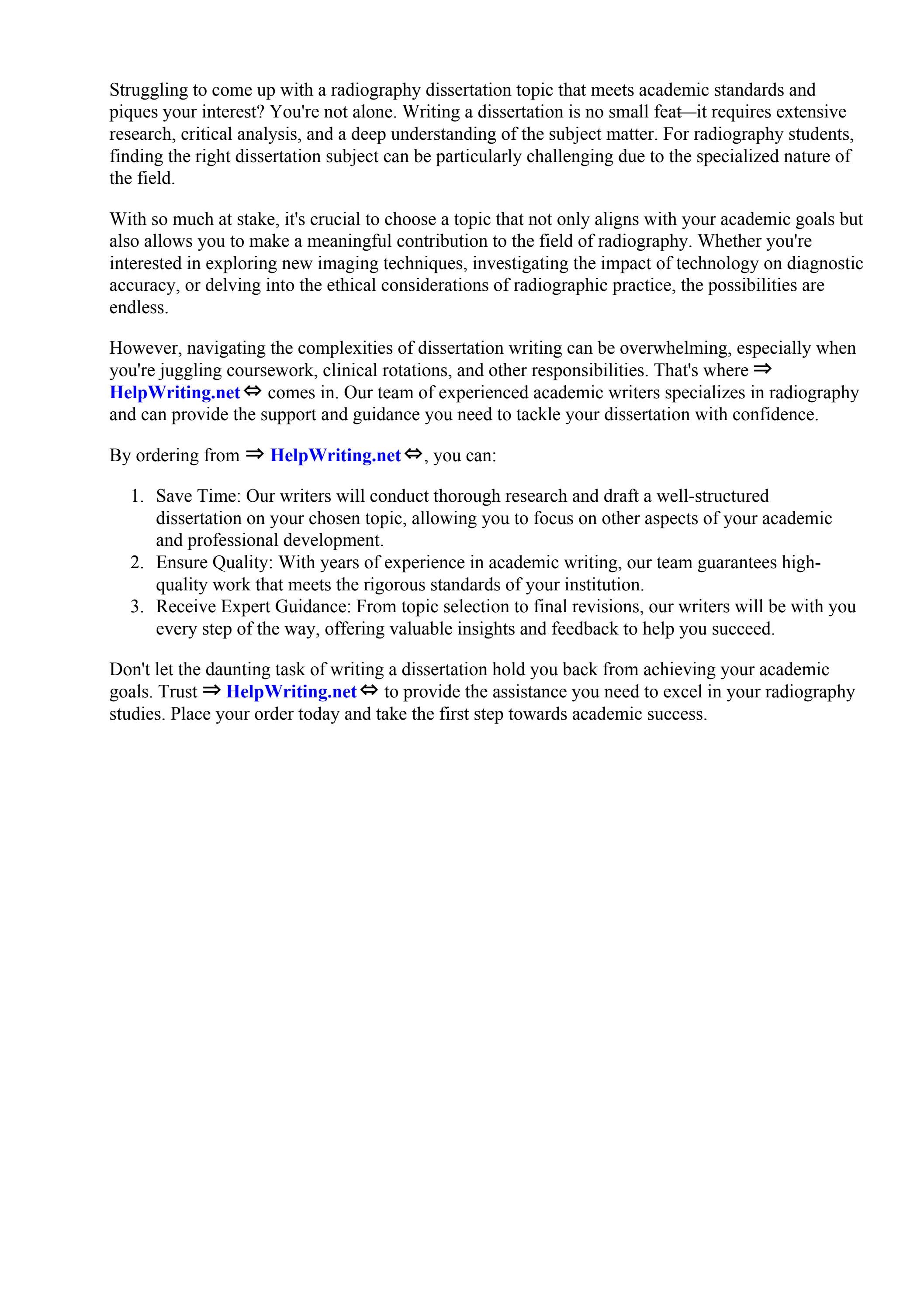 Radiography Dissertation Subjects by Mindy Castillo Issuu