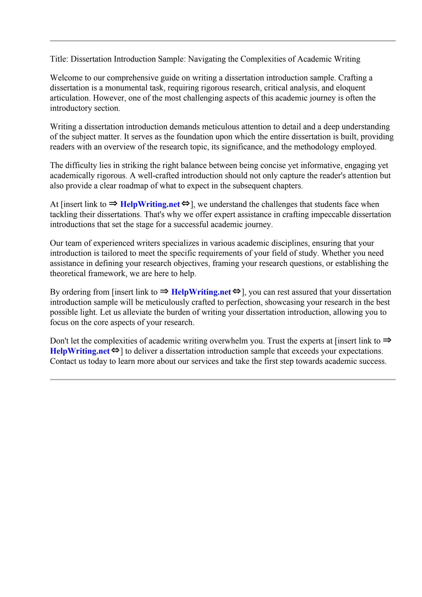 Dissertation Introduction Sample by Karina Cuccaro - Issuu
