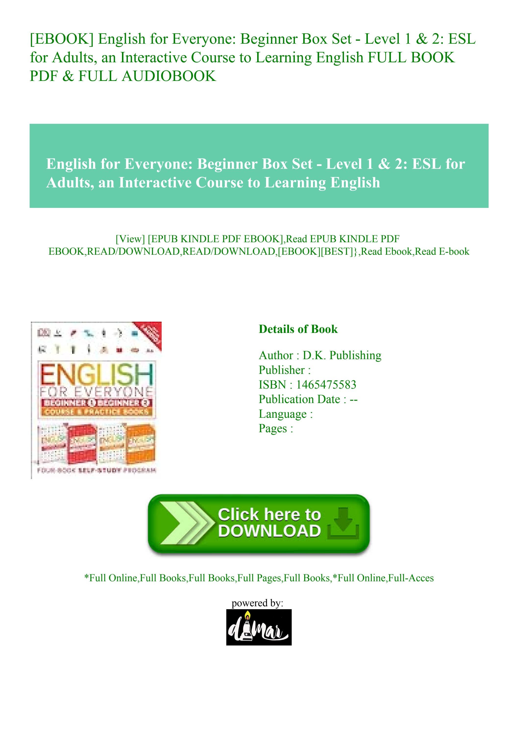 [EBOOK] English for Everyone Beginner Box Set - Level 1 & 2 ESL for ...