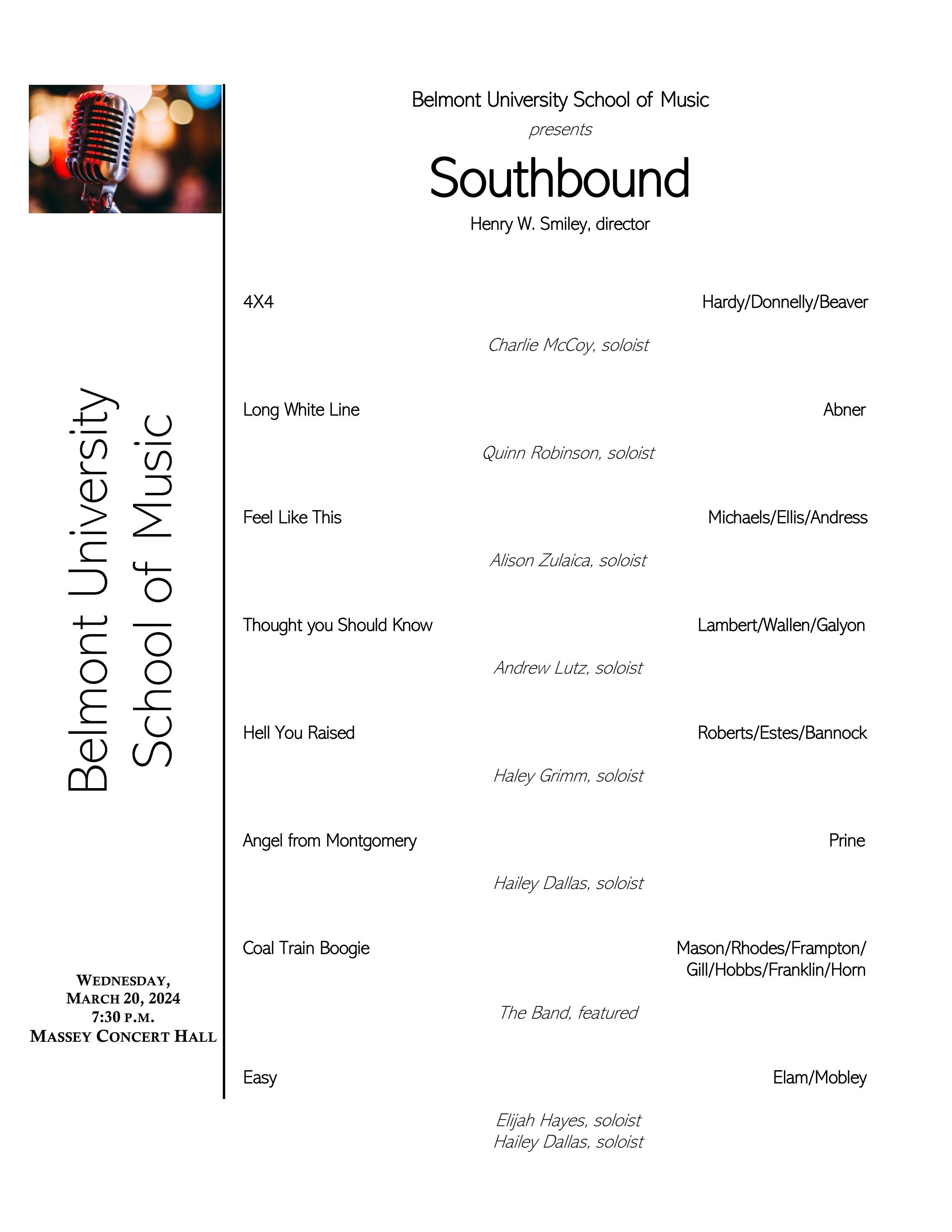 Southbound 3.20.24 by Belmont University - Issuu