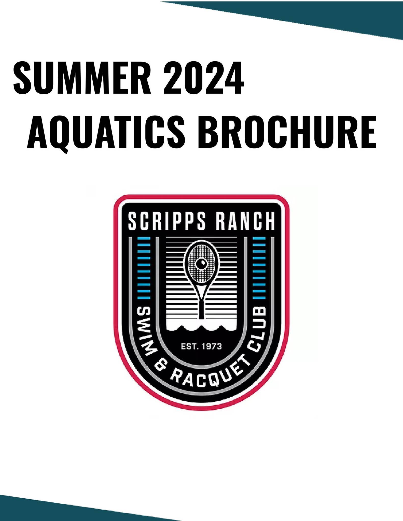 Summer 2024 Aquatics Brochure for Scripps Ranch Swim & Racquet Club by ...