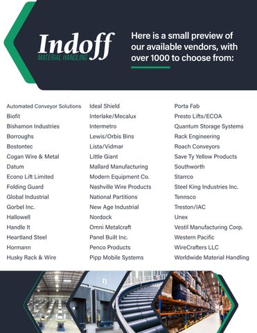 Indoff 家具目录 · The Partner Program - Material Handling 第 6 页