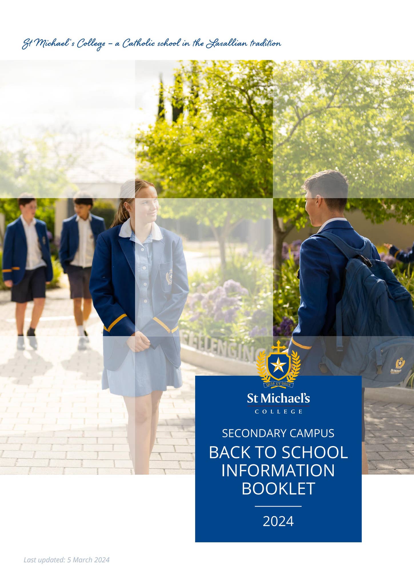 2024 Back to School Information Booklet by stmichaelscollegeadelaide ...