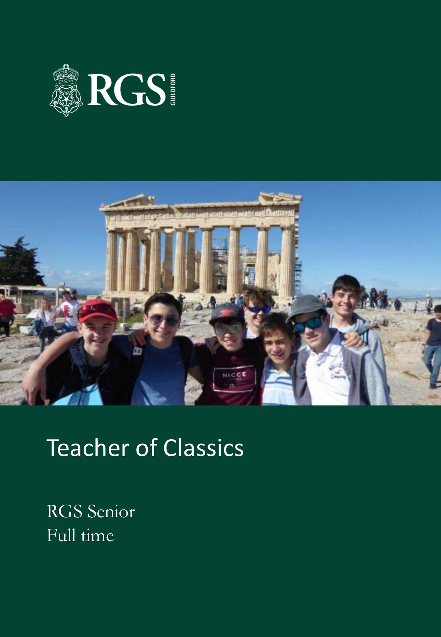 Teacher of Classics by Royal Grammar School Guildford - Issuu