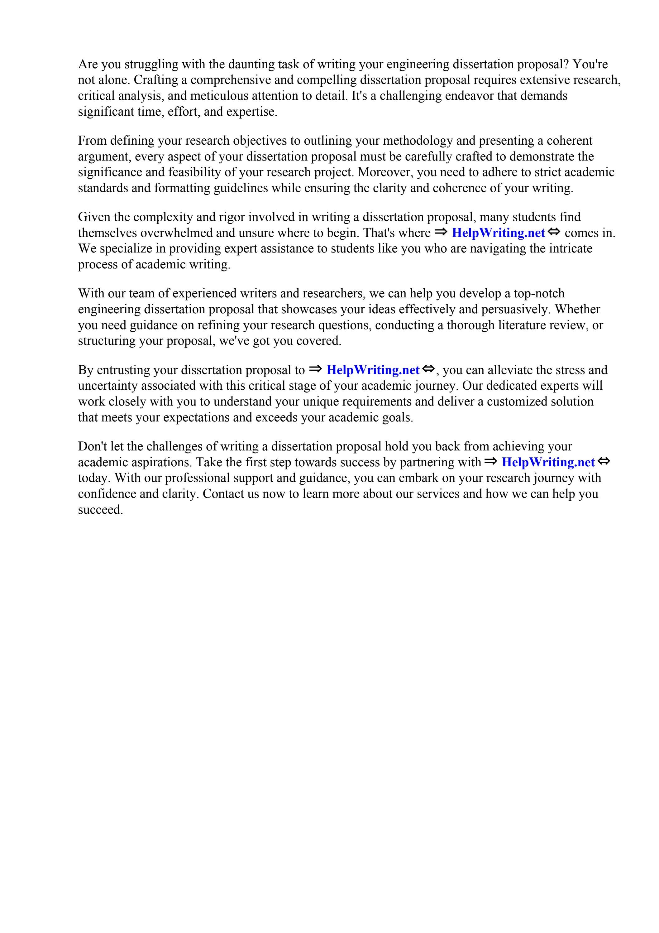 Engineering Dissertation Proposal Example by Claudia Fleming - Issuu