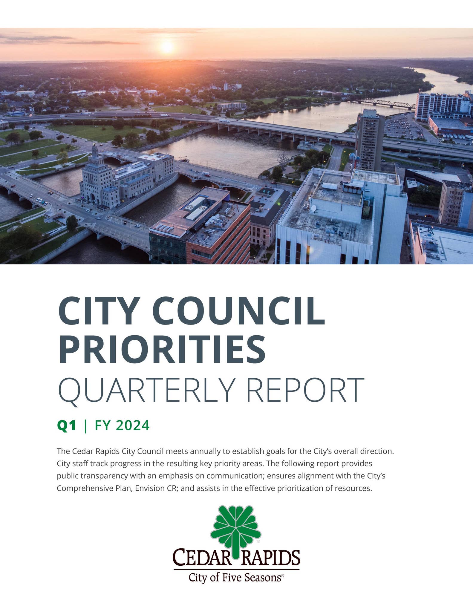Q1 | FY24 City Council Priorities Report by City of Cedar Rapids - Issuu