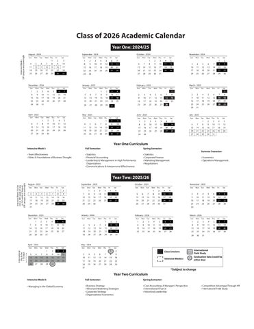 Executive MBA - Class of 2026 Academic Calendar by University of Utah's MBA  Programs and Executive Education - Issuu