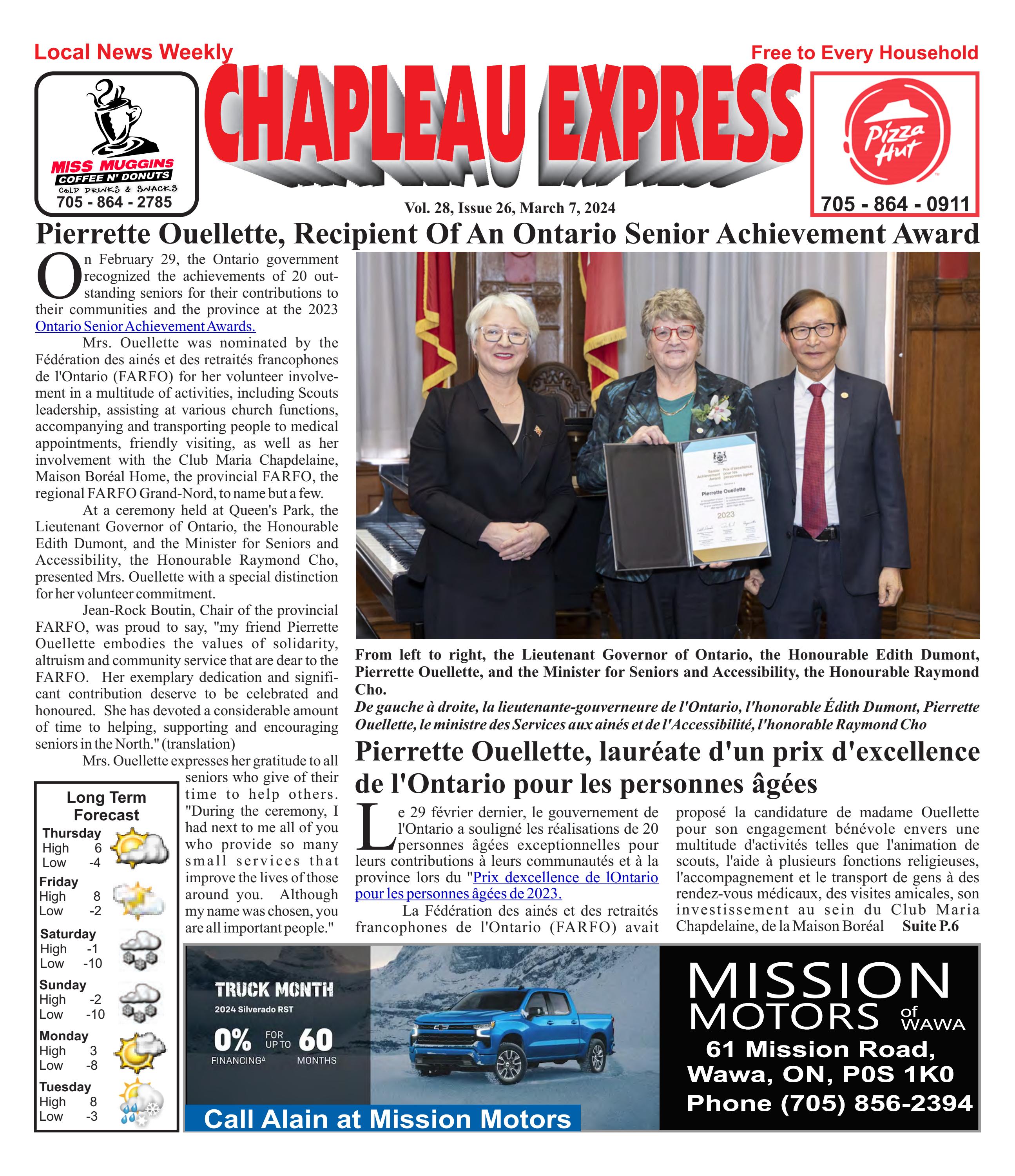03072024 March 7, 2024 by The Chapleau Express Issuu