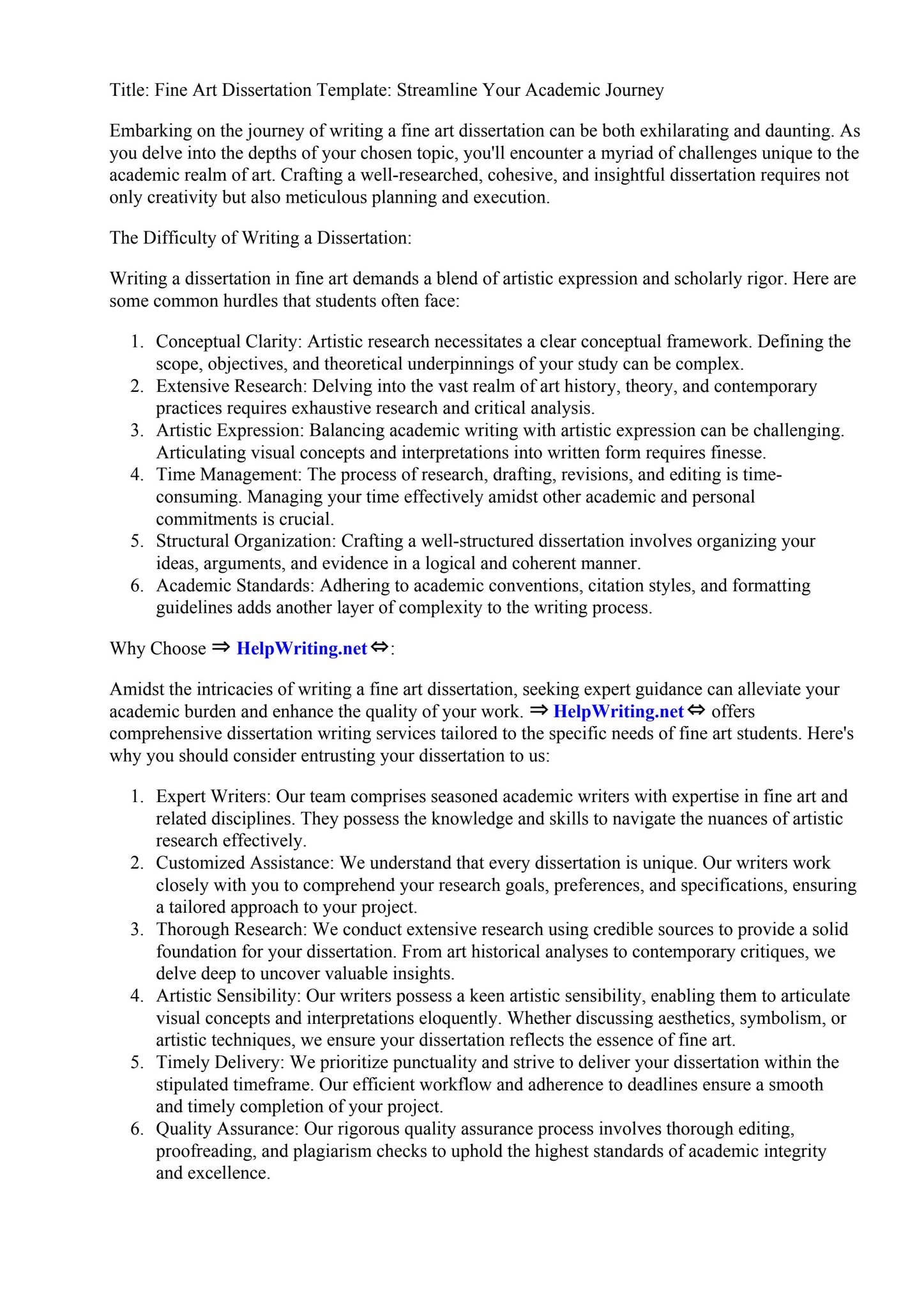 Sample Dissertation Model Fine Art Dissertation Template by Kelly Johnson - Issuu