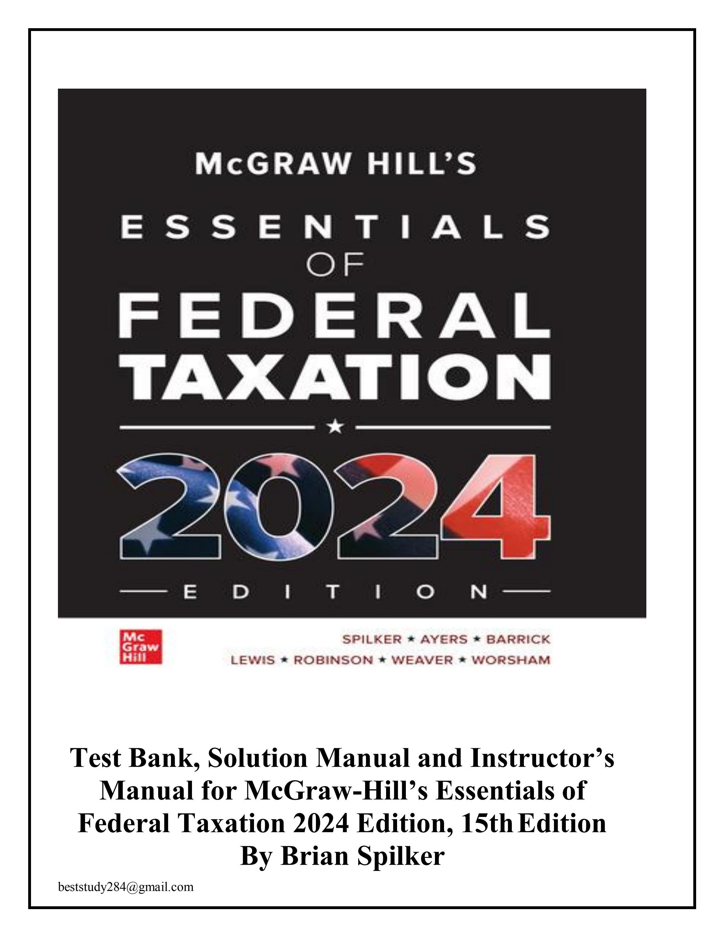 Test Bank, Solution Manual & Instructor Manual for McGraw-Hill's ...
