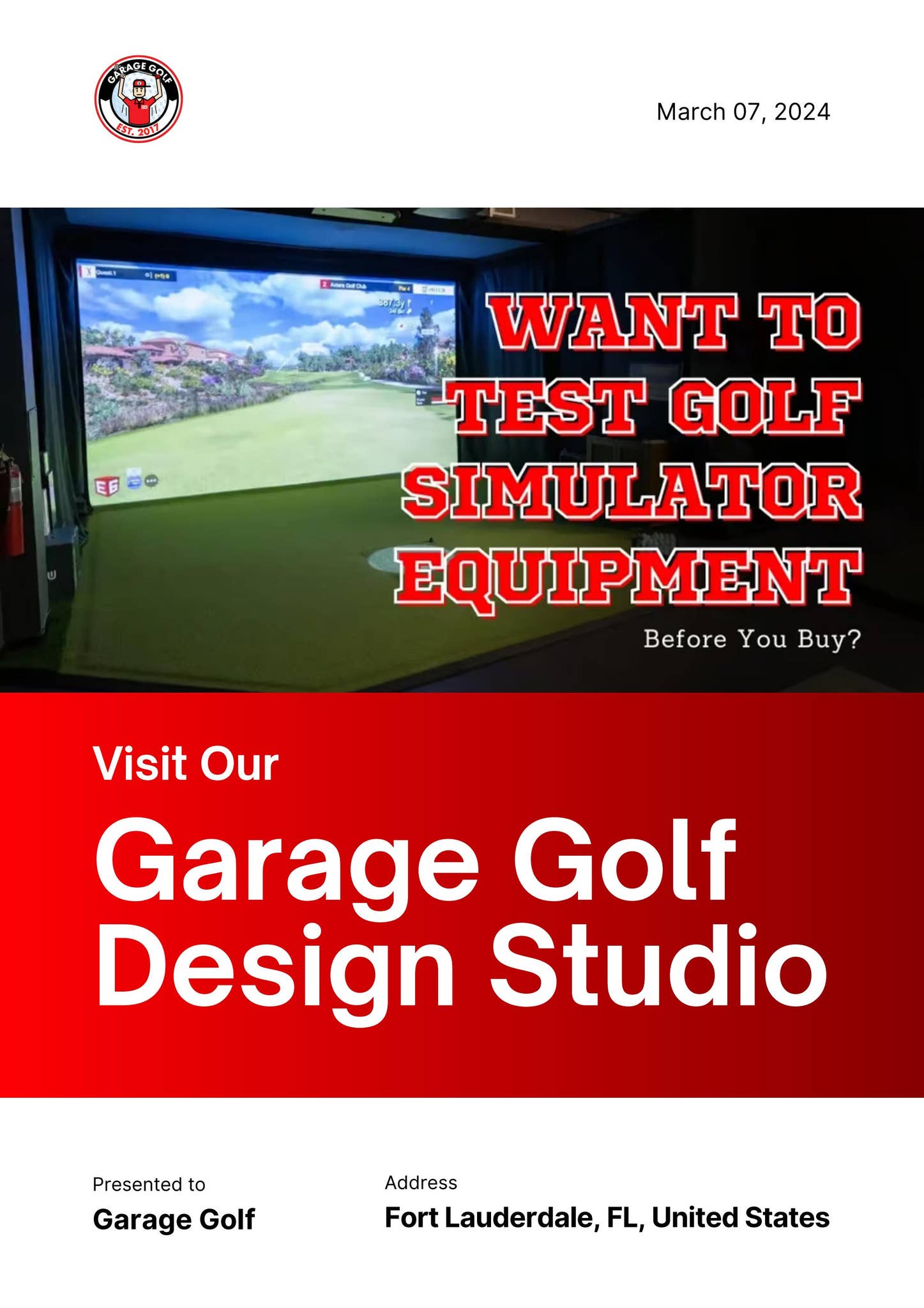 Golf Testing Rig Want to Test Golf Simulator Equipment Before You Buy? by My Garage Golf ...
