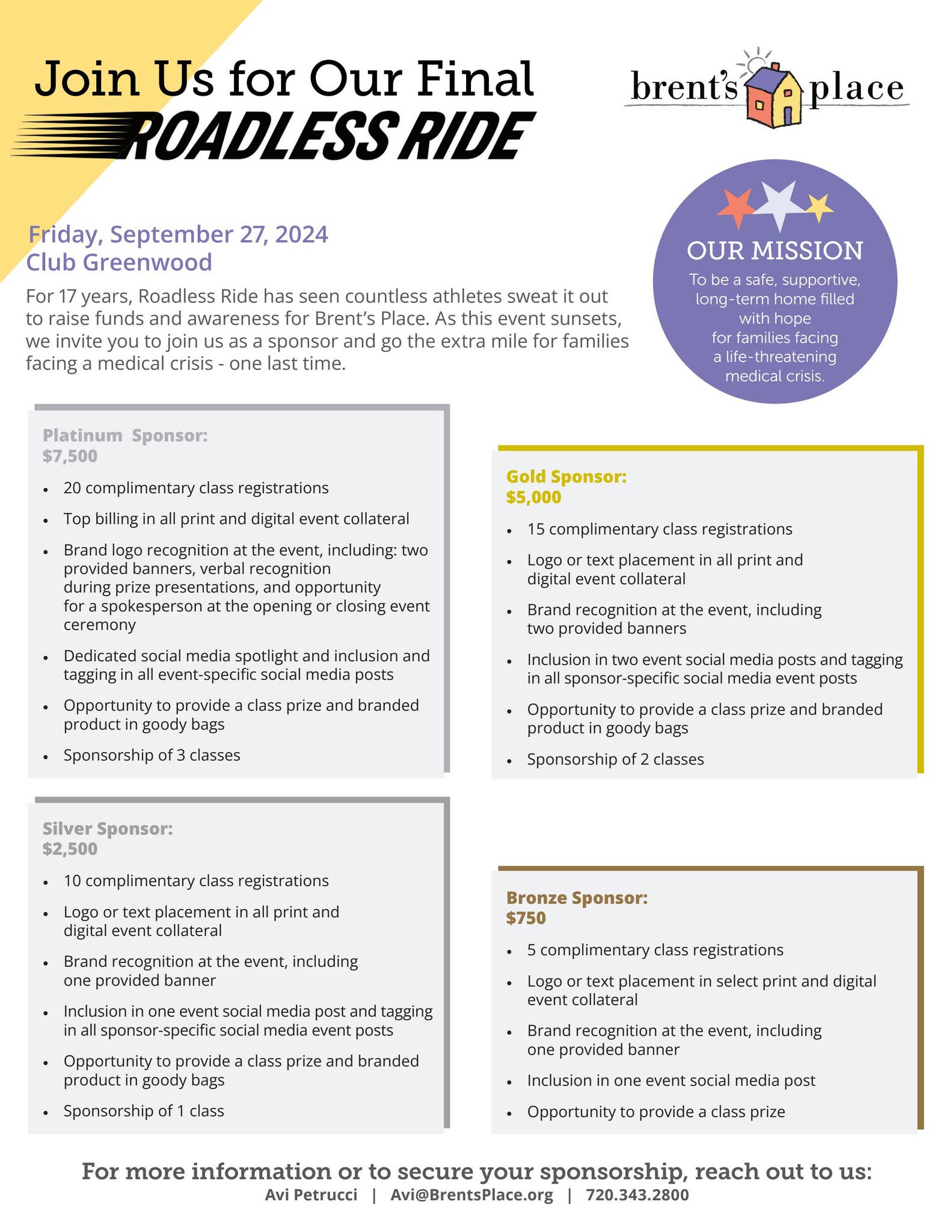 Roadless Ride Sponsorship Packet By Brentsplace Issuu