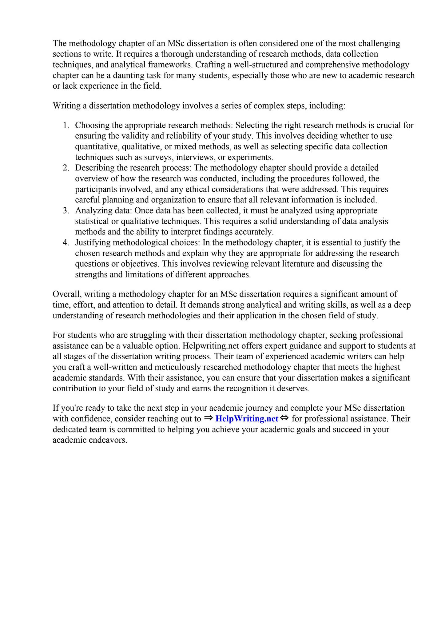 Msc Dissertation Methodology Chapter by Carol Lemme - Issuu