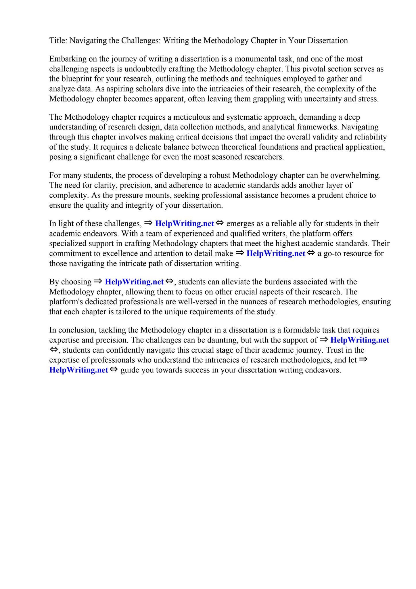 How To Write Methodology Chapter In Dissertation by Rosie Benson - Issuu