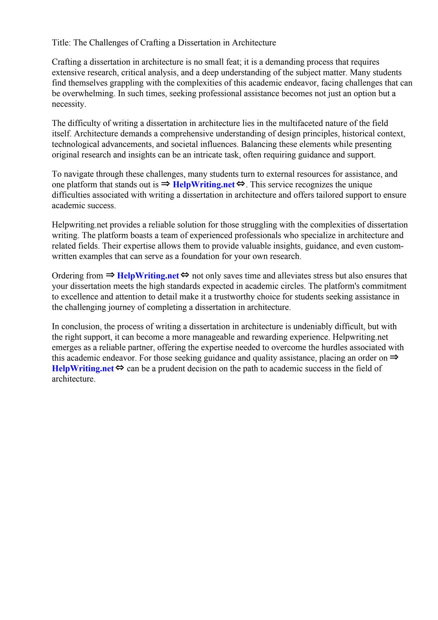 Dissertation Examples In Architecture by Shana Carter - Issuu