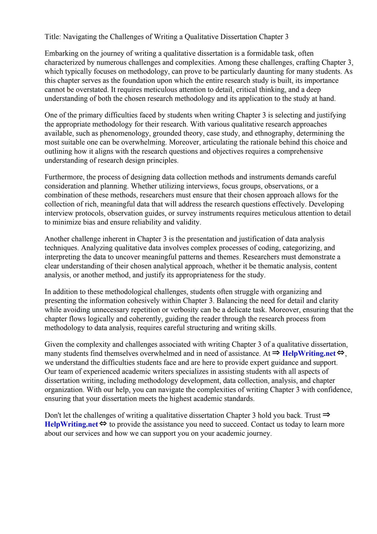 Qualitative Dissertation Chapter 3 by Michelle Davis - Issuu