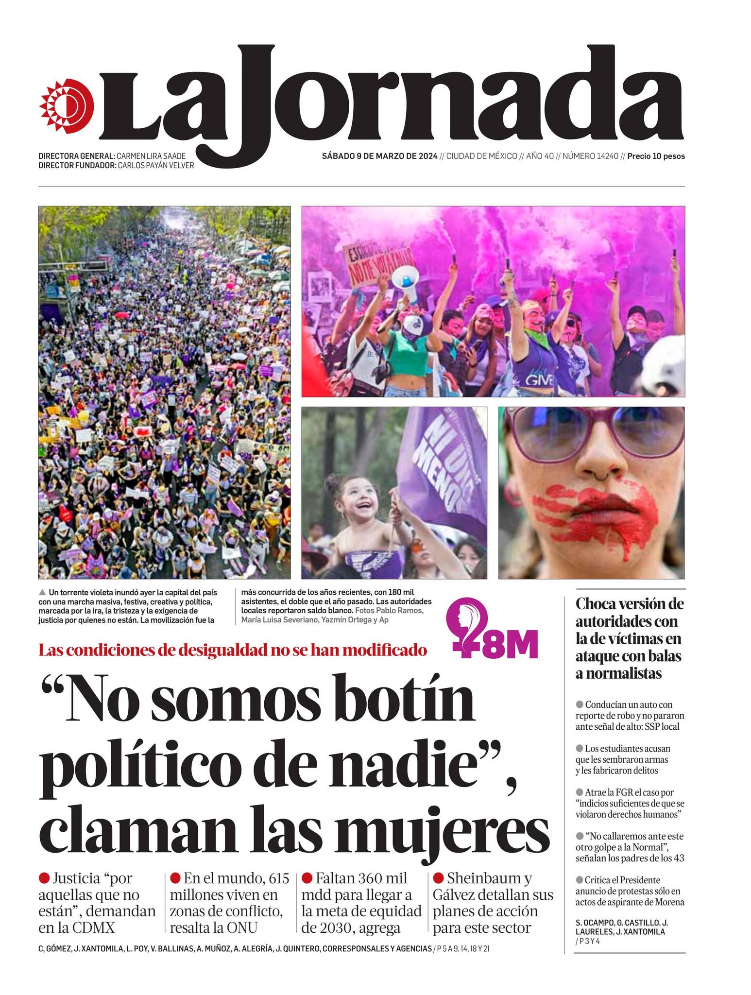 La Jornada, 09/03/2024 by La Jornada - Issuu, image size:1546x2048