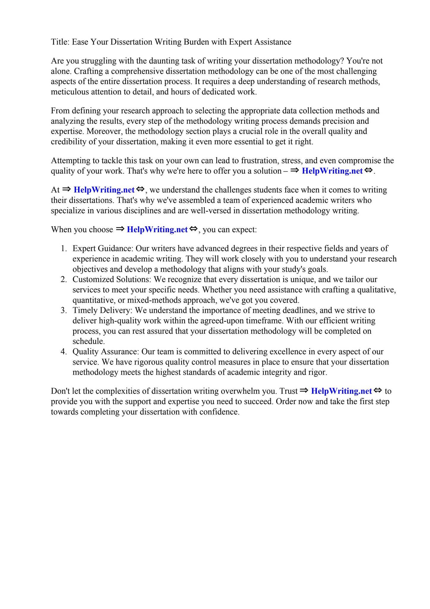Dissertation Methodology Sample by Julia Wiggins - Issuu