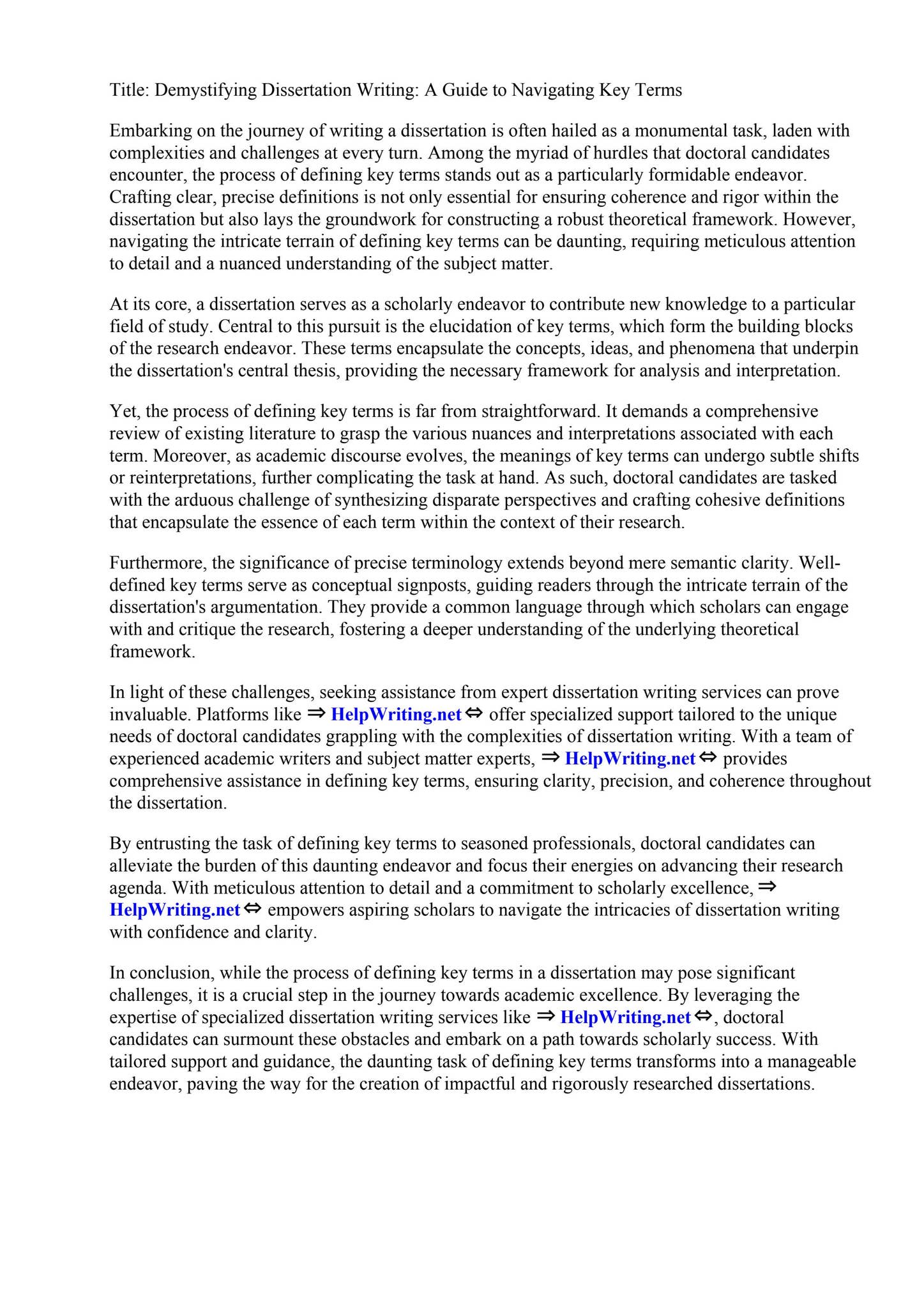 Define Key Terms Examples Dissertation Definition Of Key Terms by Jan Porter - Issuu
