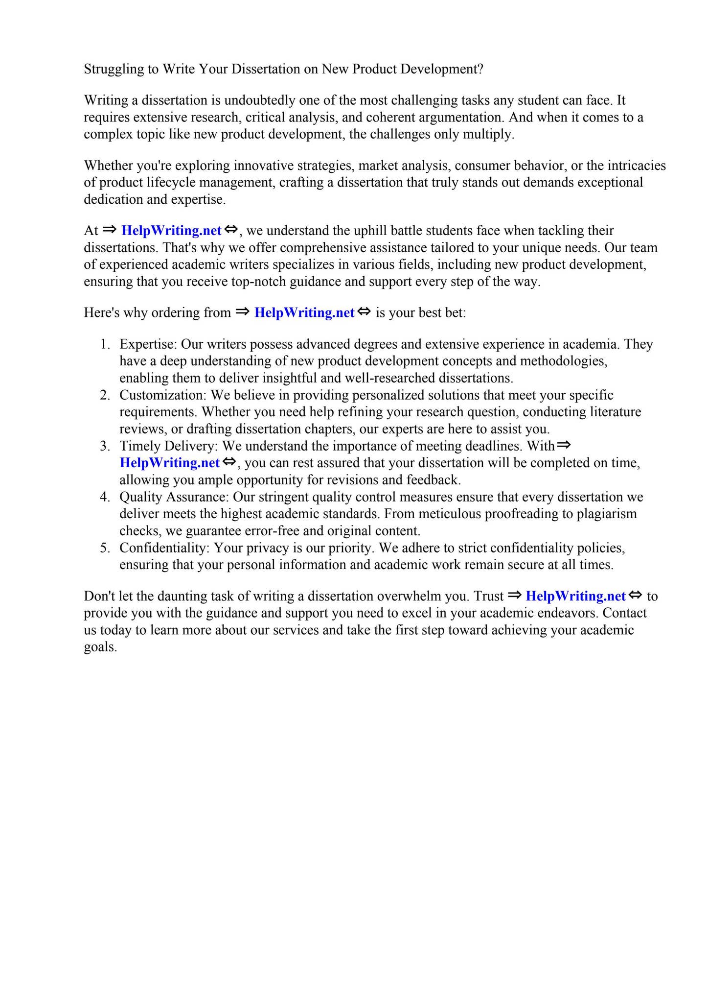 Dissertation Topics On New Product Development by Cynthia Thomas - Issuu