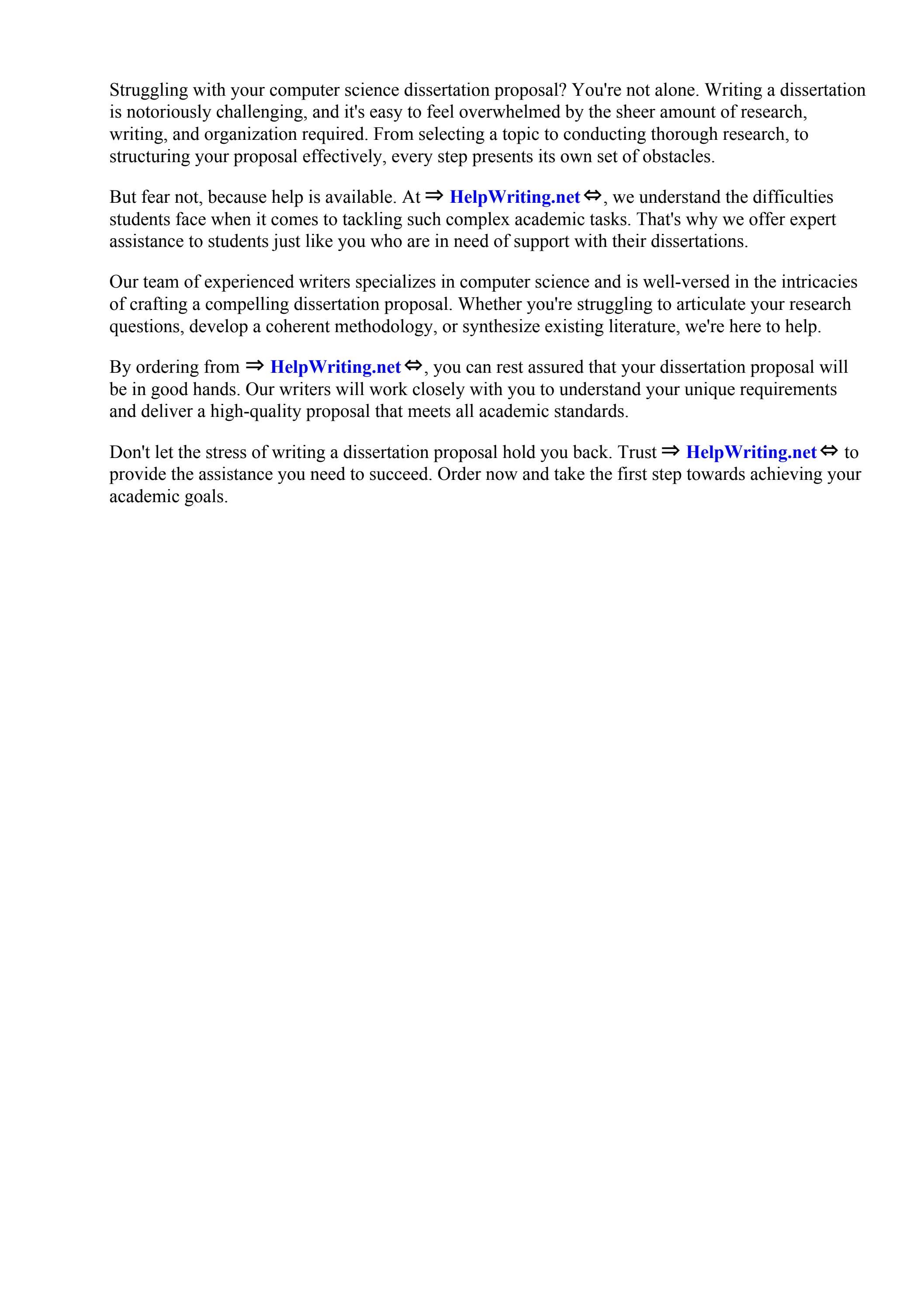 Computer Science Dissertation Proposal Sample by Sara Patterson - Issuu