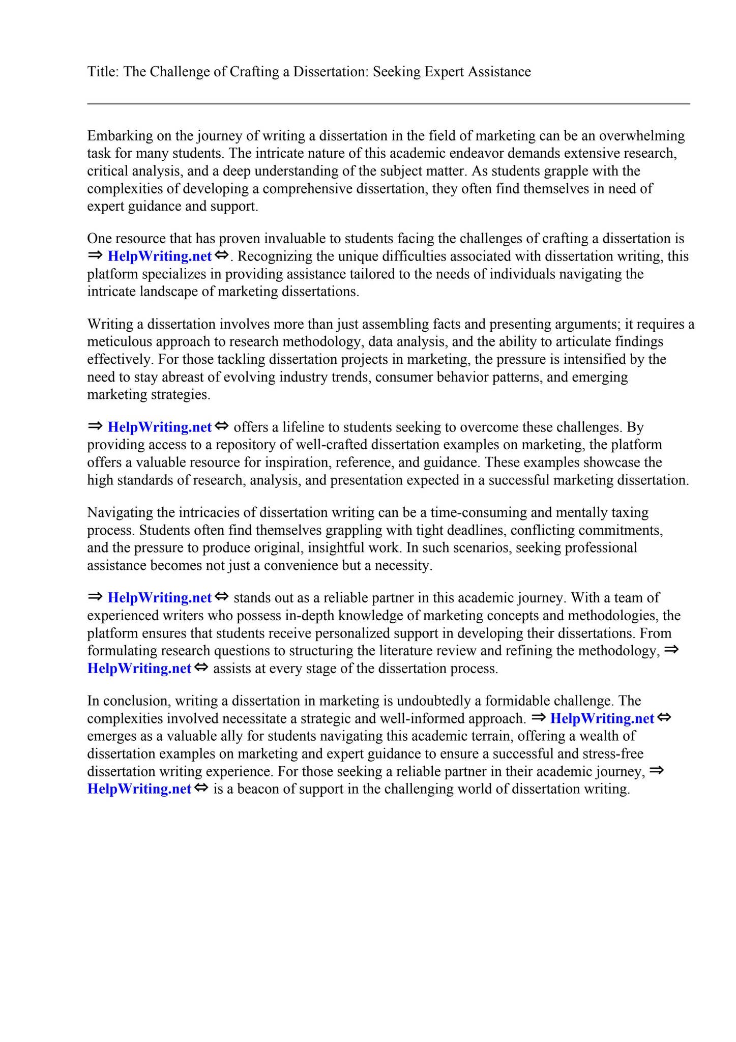 Dissertation Examples On Marketing by Cindy Allen - Issuu