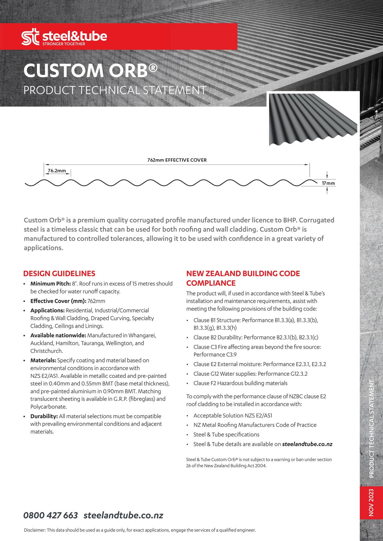 Custom Orb® Product Technical Statement by Steel & Tube - Issuu