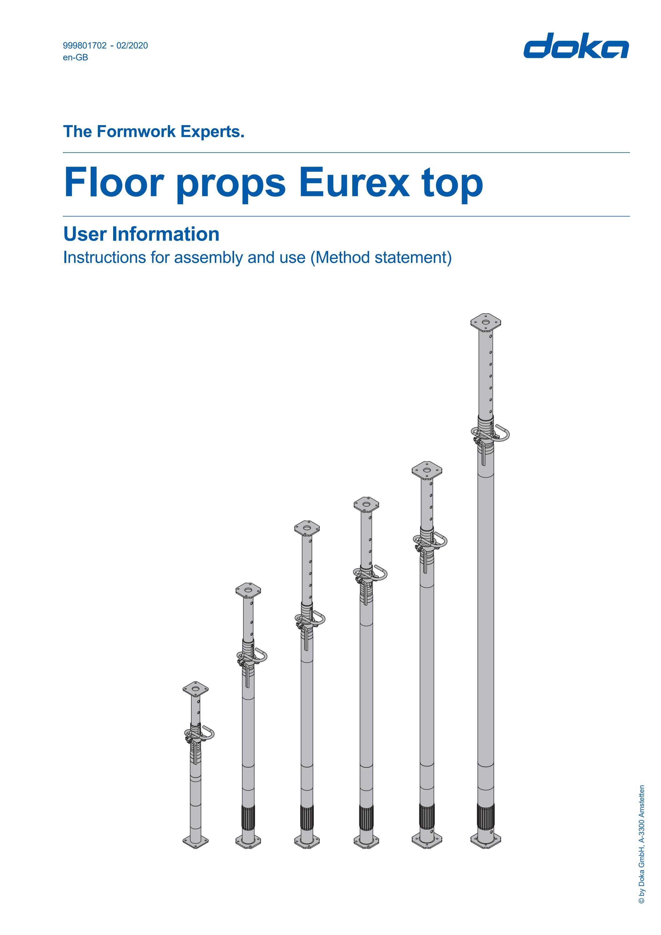 Floor props Eurex top User Guide by AcrowNZ - Issuu