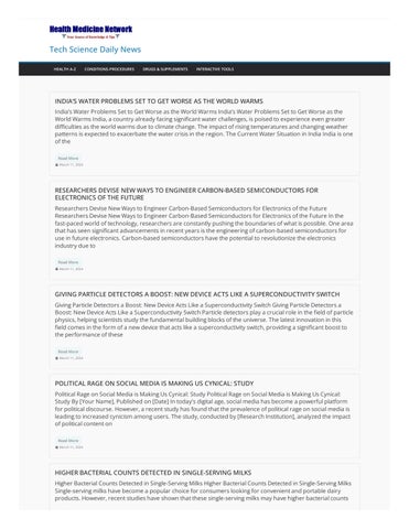 Tech Science Daily News March 11 2024