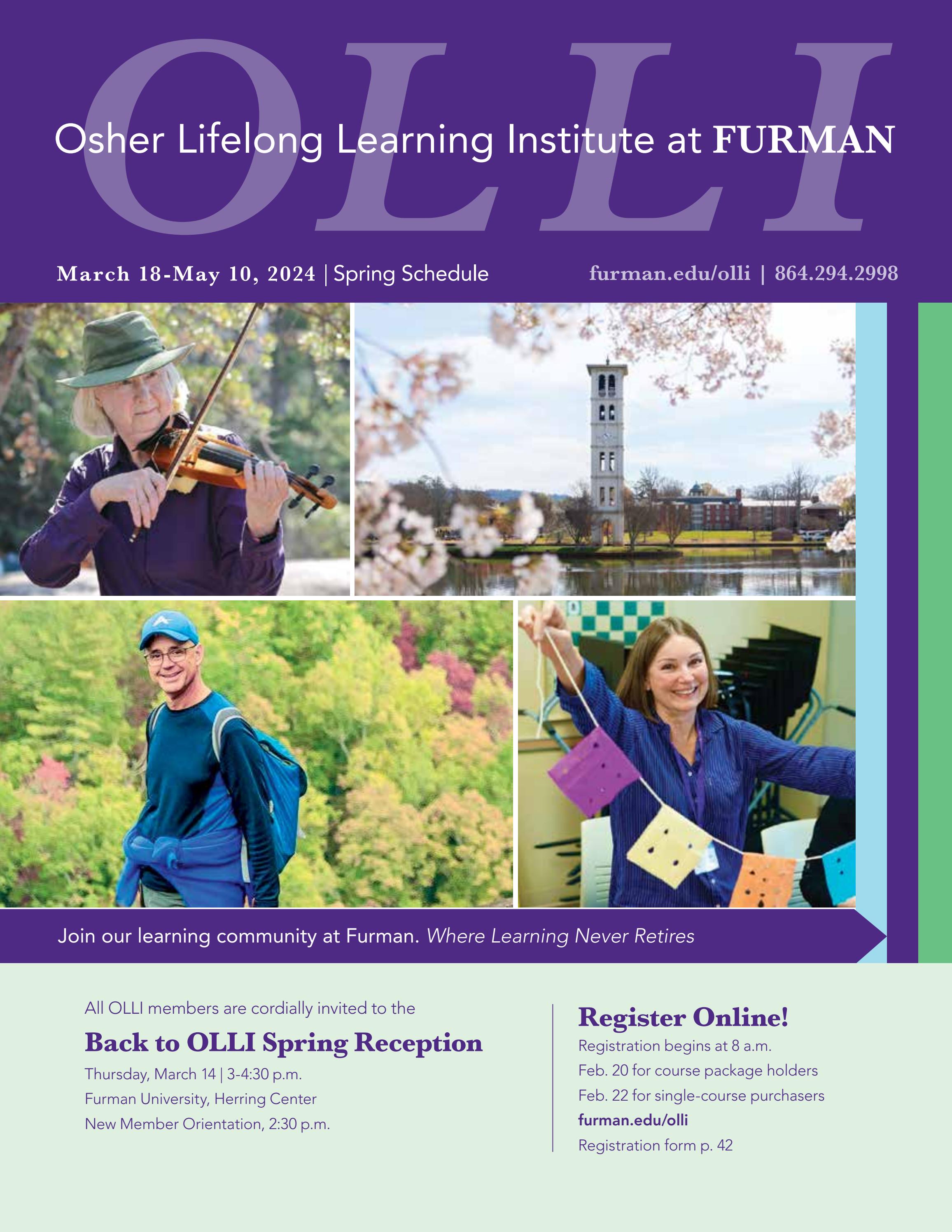 OLLI Spring 2024 by FurmanOLLI Issuu