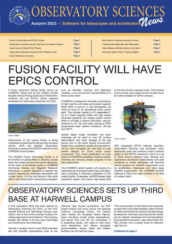 Observatory Sciences Newsletter - Autumn 2023