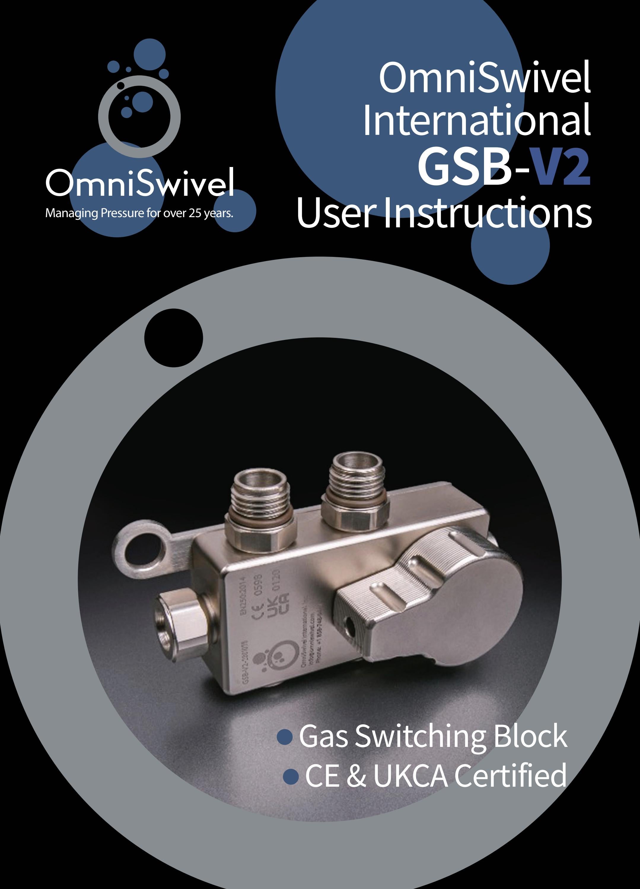 Gsb Block Omniswivel International GSB-V2 Gas Switching Block User Instructions ...