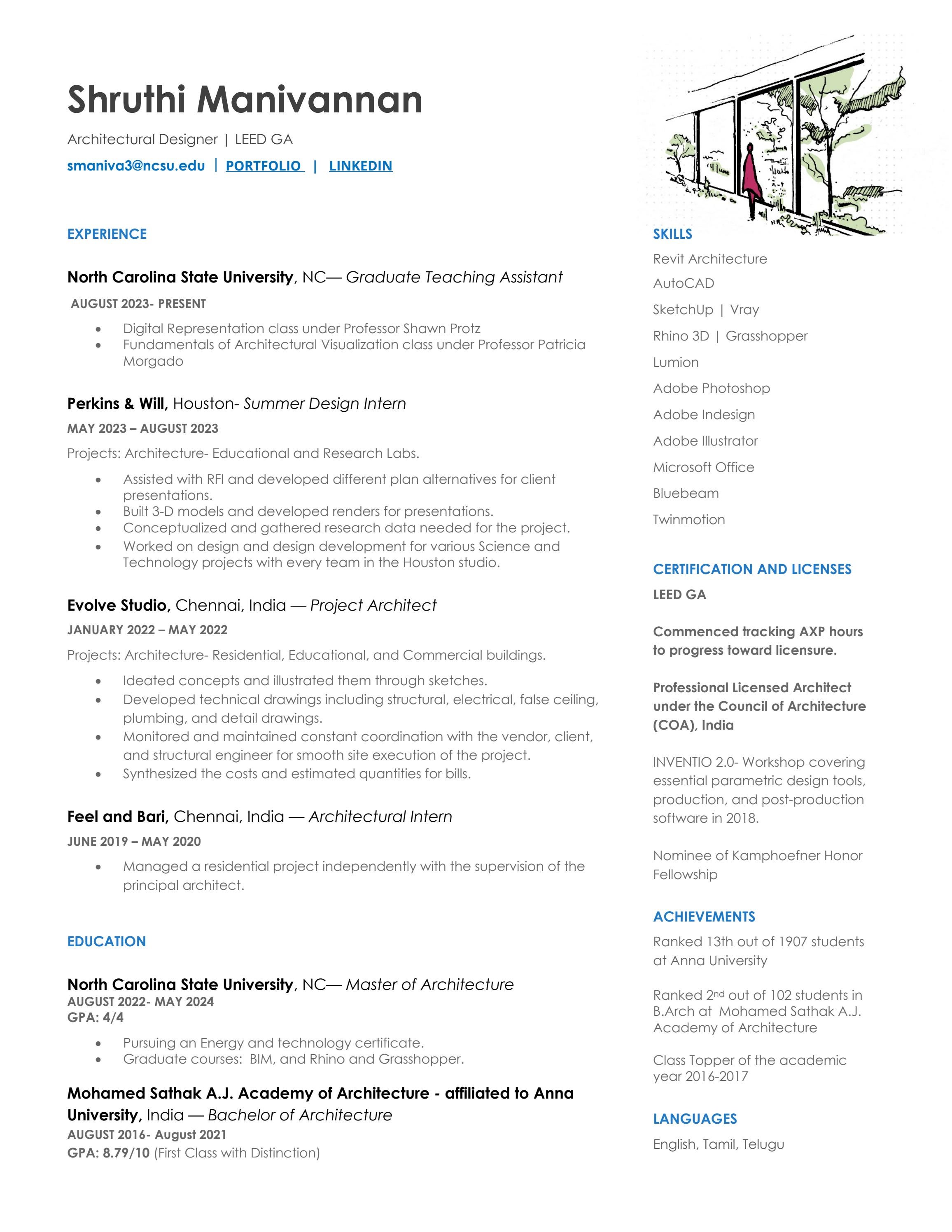 Shruthi Manivannan Resume 2024 by Shruthi Manivannan Issuu
